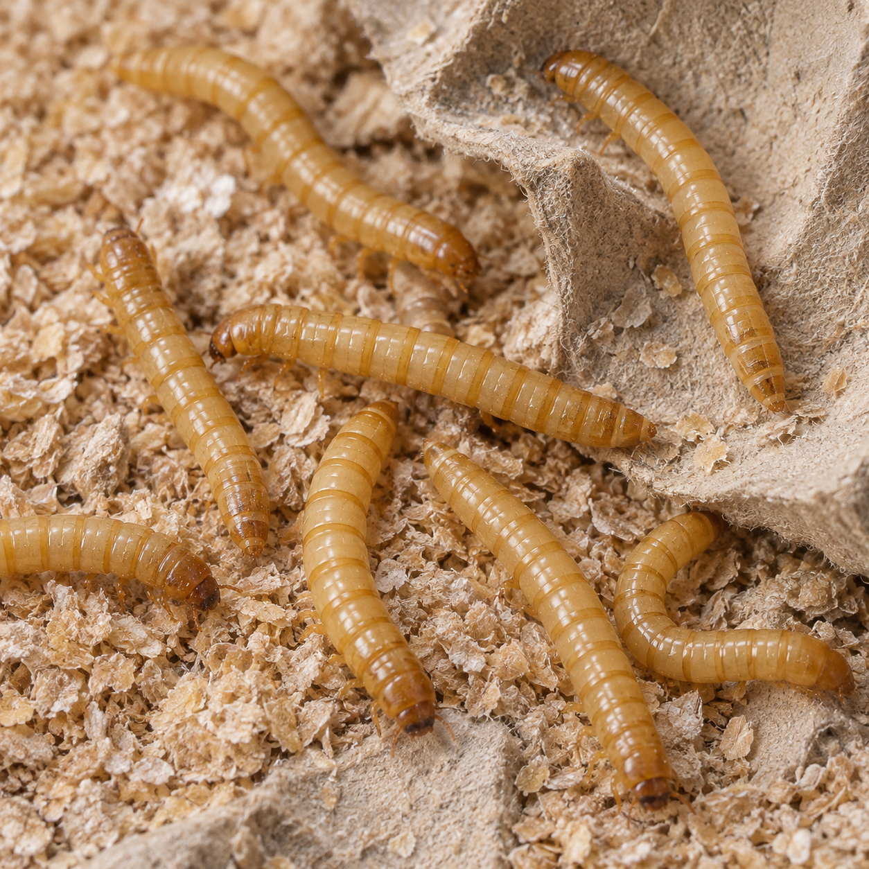 Live mealworms